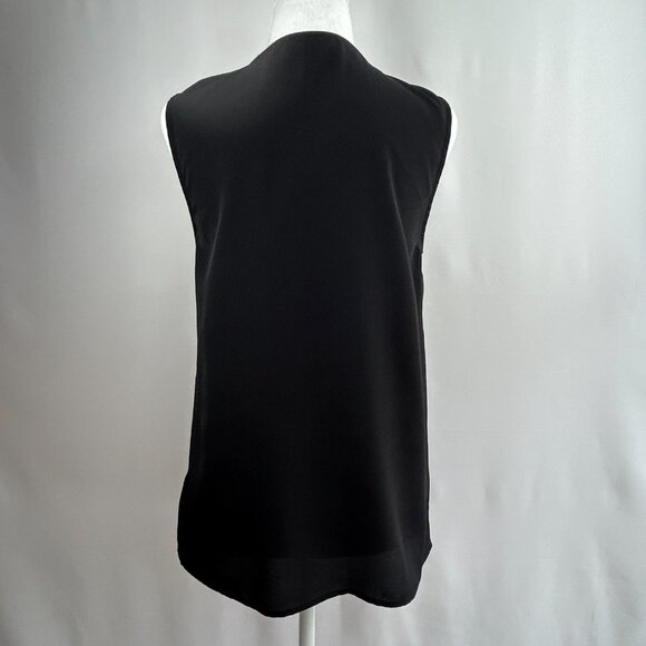 Michael Kors Chic Black Sleeveless Top - gold zipper - Small S - Picture 6 of 11